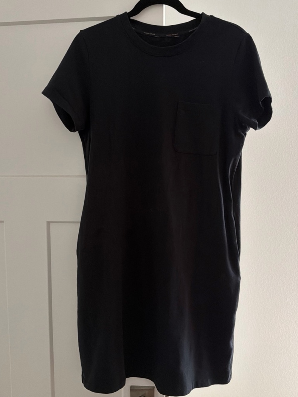 Classic Black Pocket Tee Dress